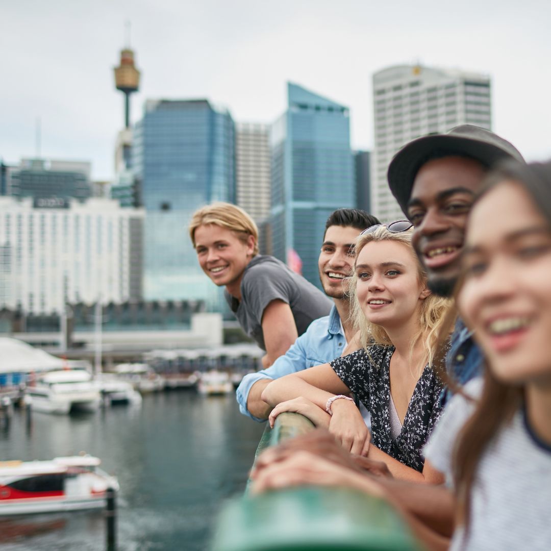 Millennials friends visiting Sydney, Australia-widen.com.au